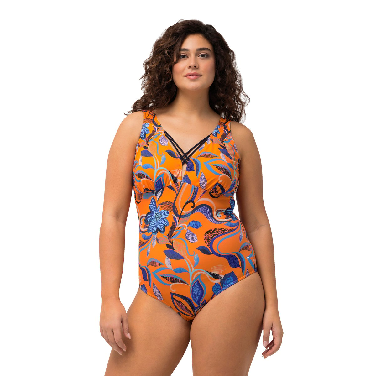 Maillot de bain à fleurs orange vif, ULLA POPKEN