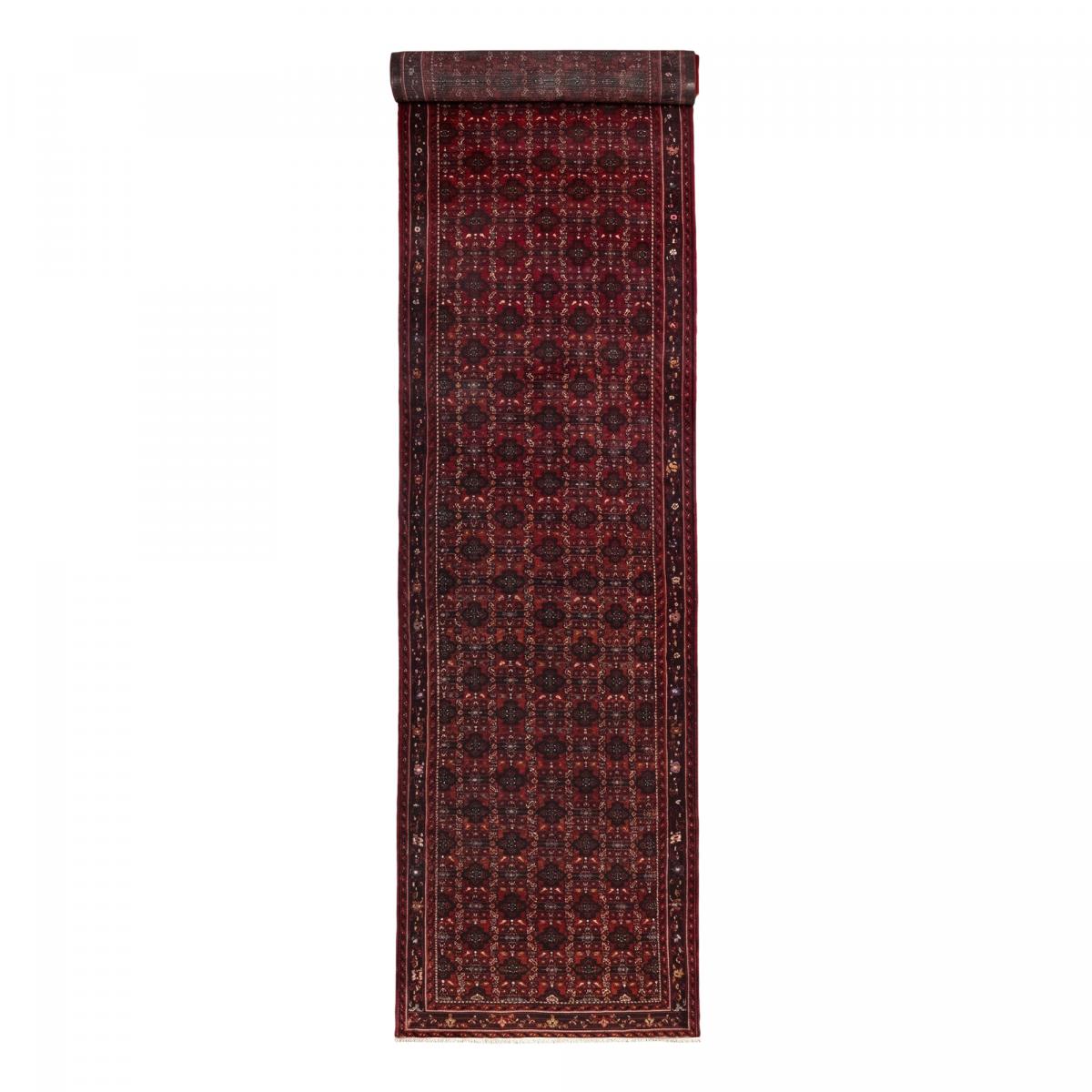 Tapis d'orient, motif traditionnel noué à la main, HAMADAN 180 rouge, beige, bleu, UN AMOUR DE TAPIS