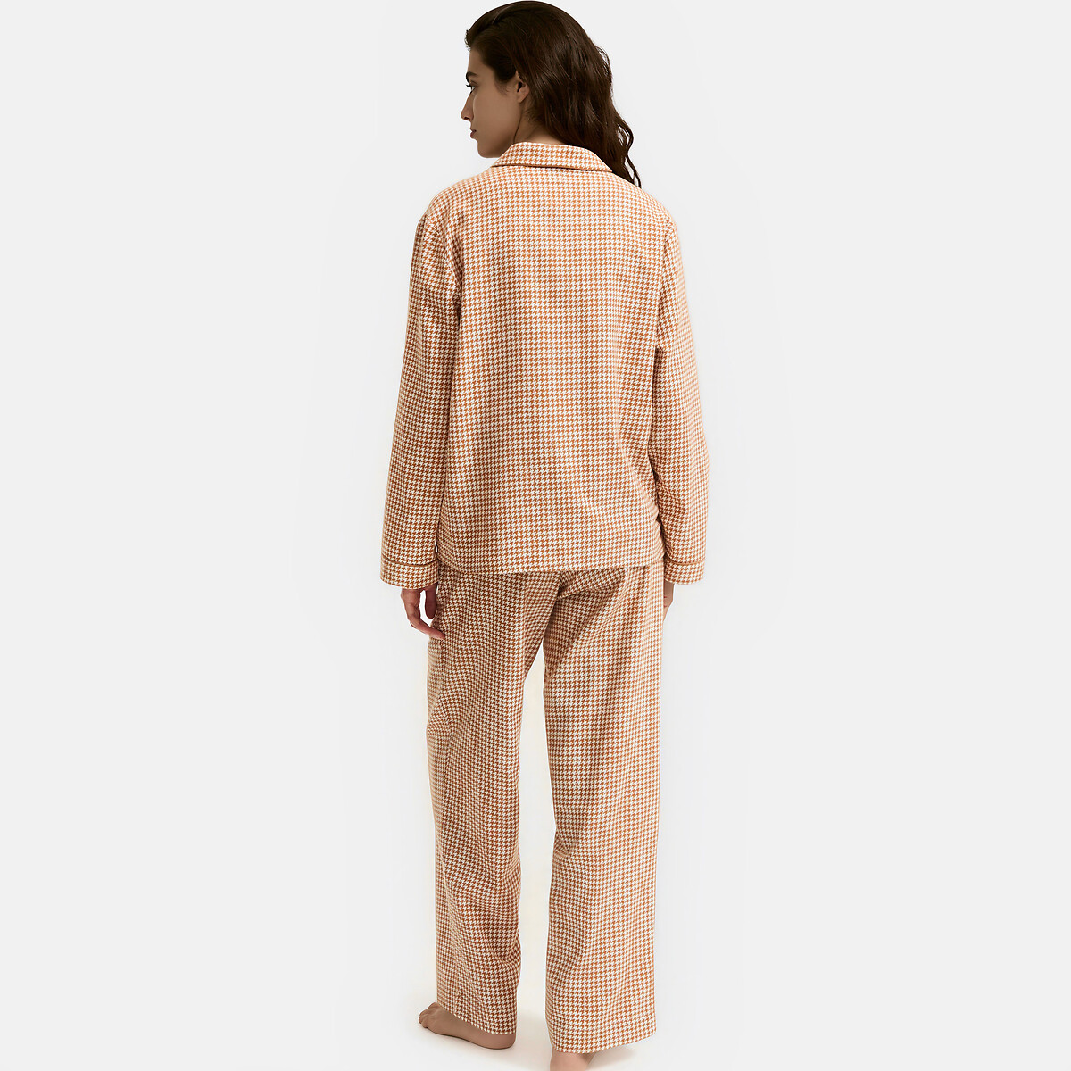 Flanellen pyjamavest met ruitjes geruit pied de poule, ANNE WEYBURN
