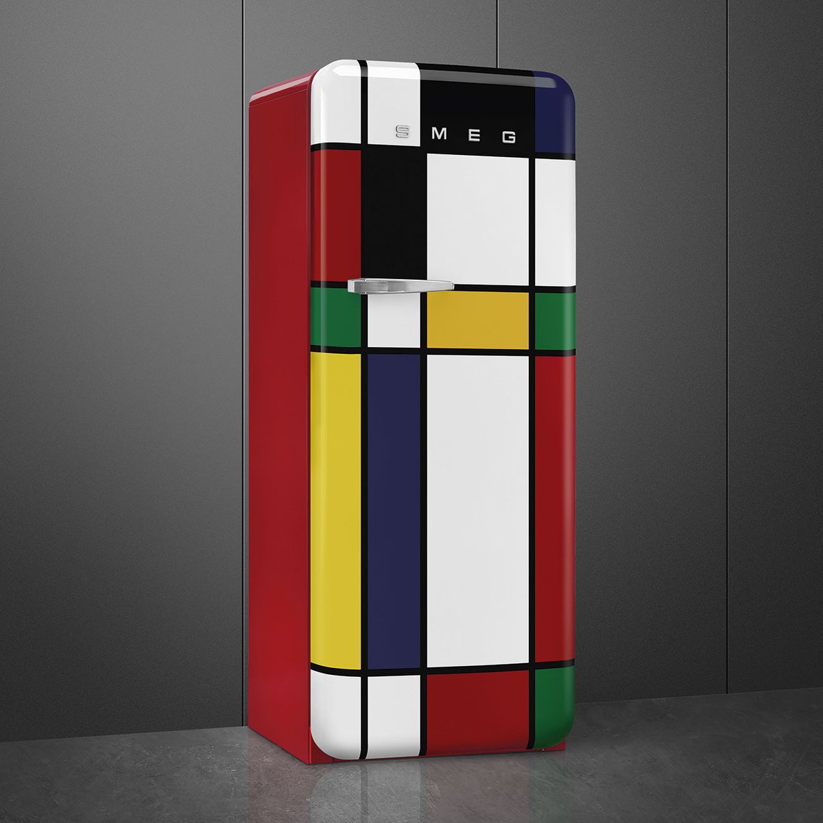 Réfrigérateur 1 porte poignée à gauche FAB28 multicouleur brillant, SMEG
