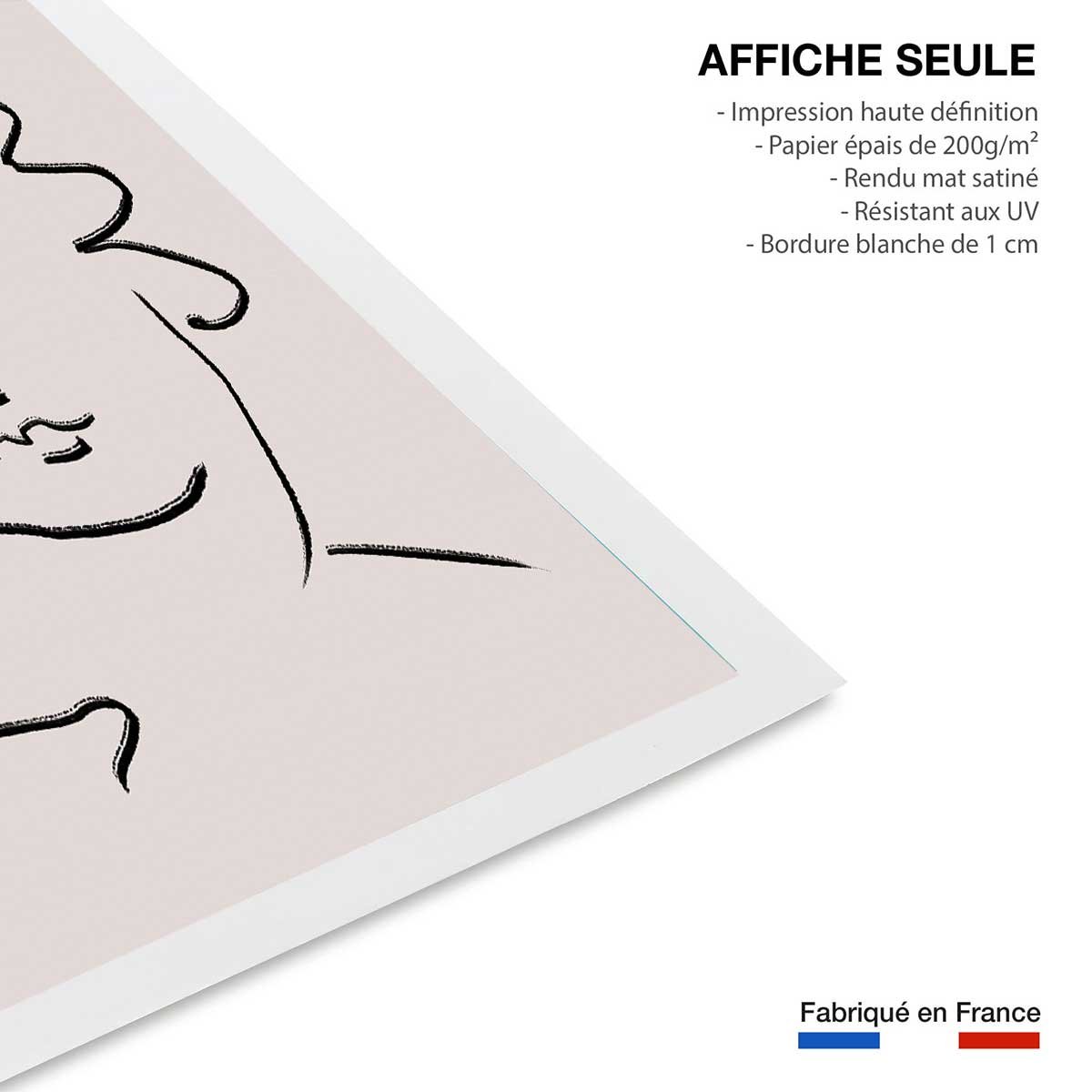 Affiche Simple Ligne No2 affiche seule, HEXOA