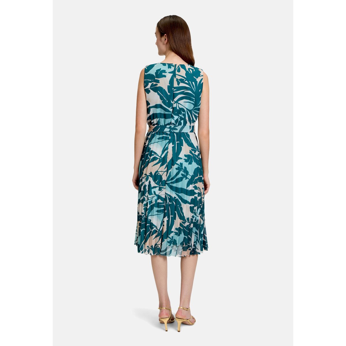 Robe en chiffon à plis petrol/mint, BETTY & CO