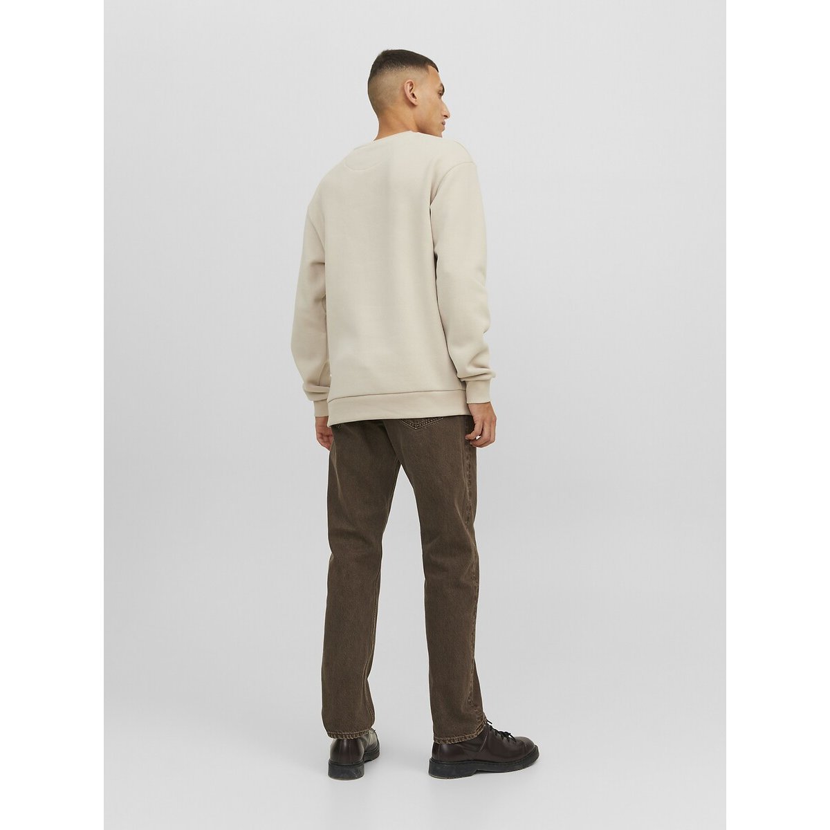 Lot de 2 sweats, col rond, BRADLEY crème + marine, JACK & JONES