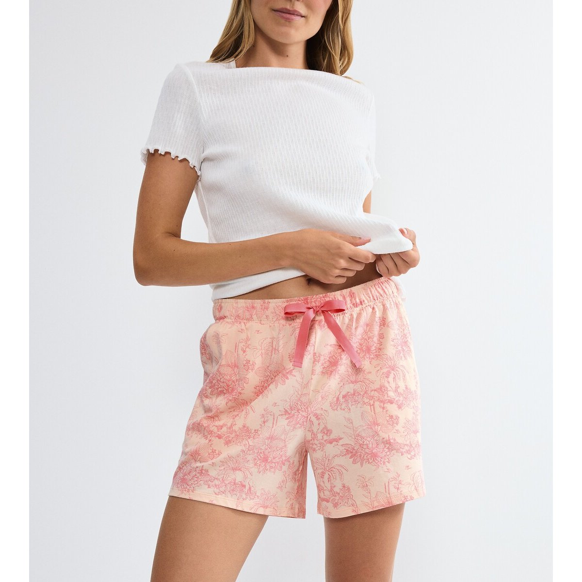 Pantaloncini pigiama MIX & MATCH fantasia a fiori rosa, TRIUMPH