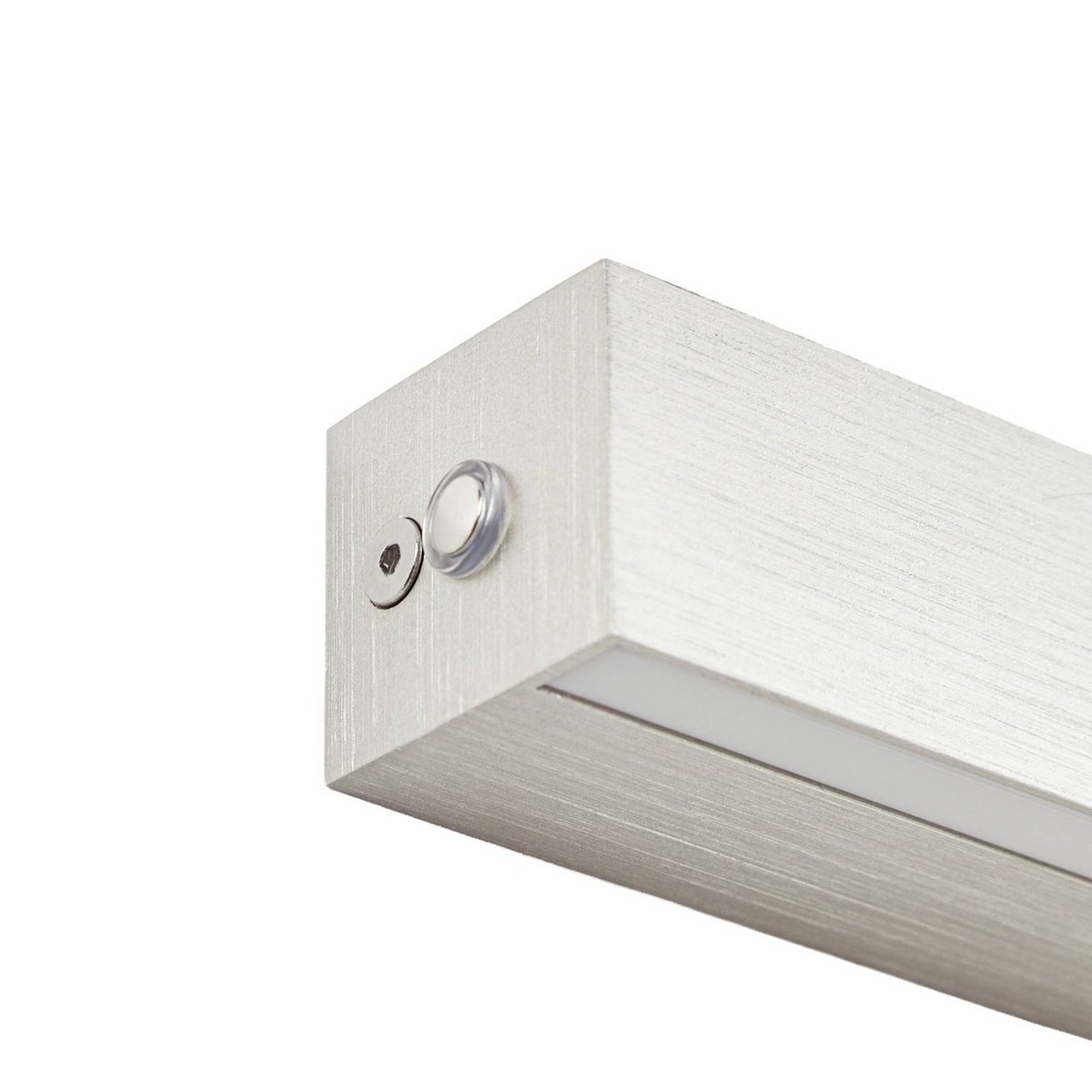 Applique en métal moderneLED, Kinsley nickel, blanc, LUCANDE