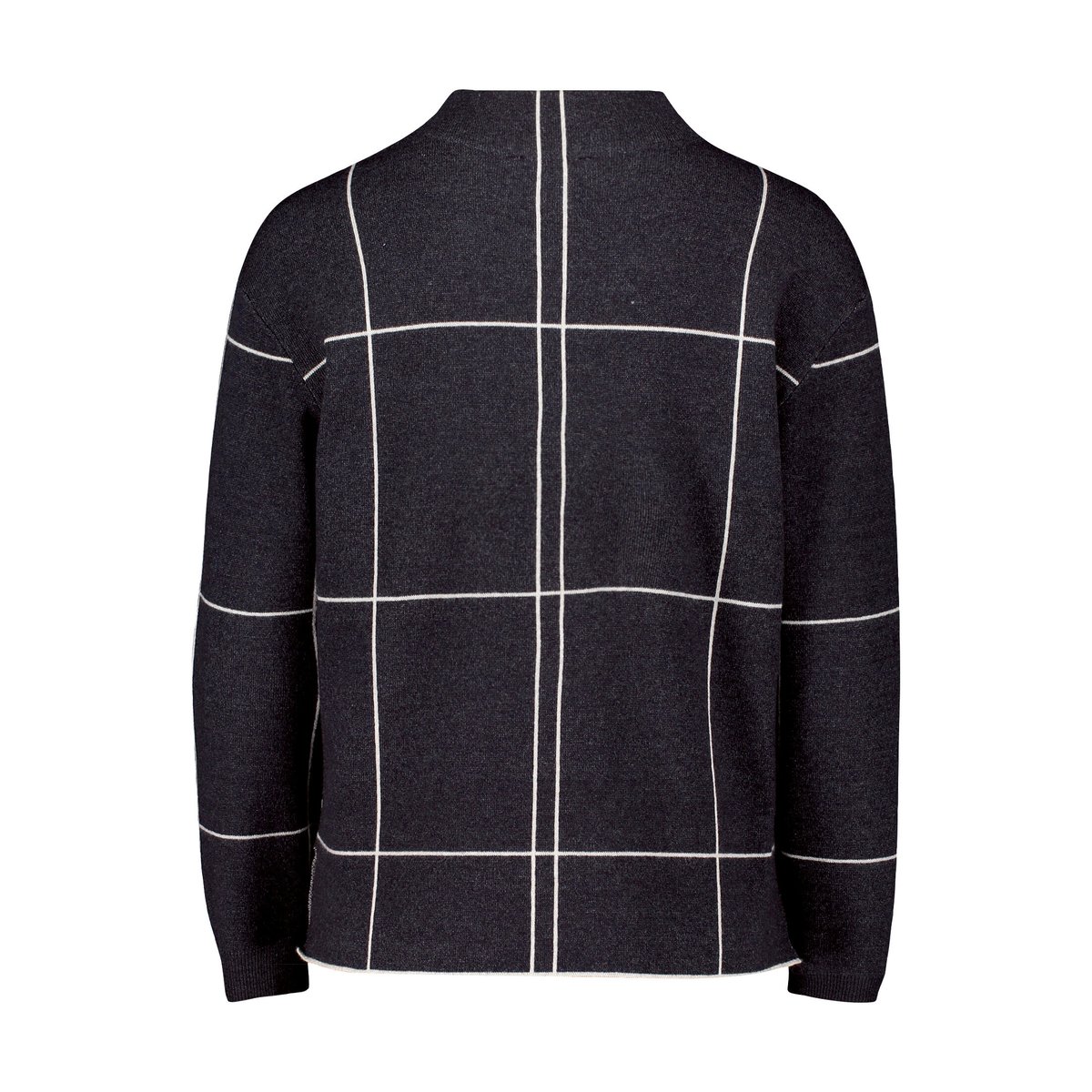 Pull-over en maille à carreaux patch grey/beige, BETTY BARCLAY