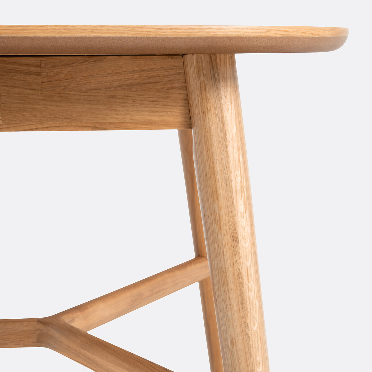 Mesa de comedor extensible, en madera de roble y chapado, de 6 a 8 cubiertos, YVAN roble, LA REDOUTE INTERIEURS