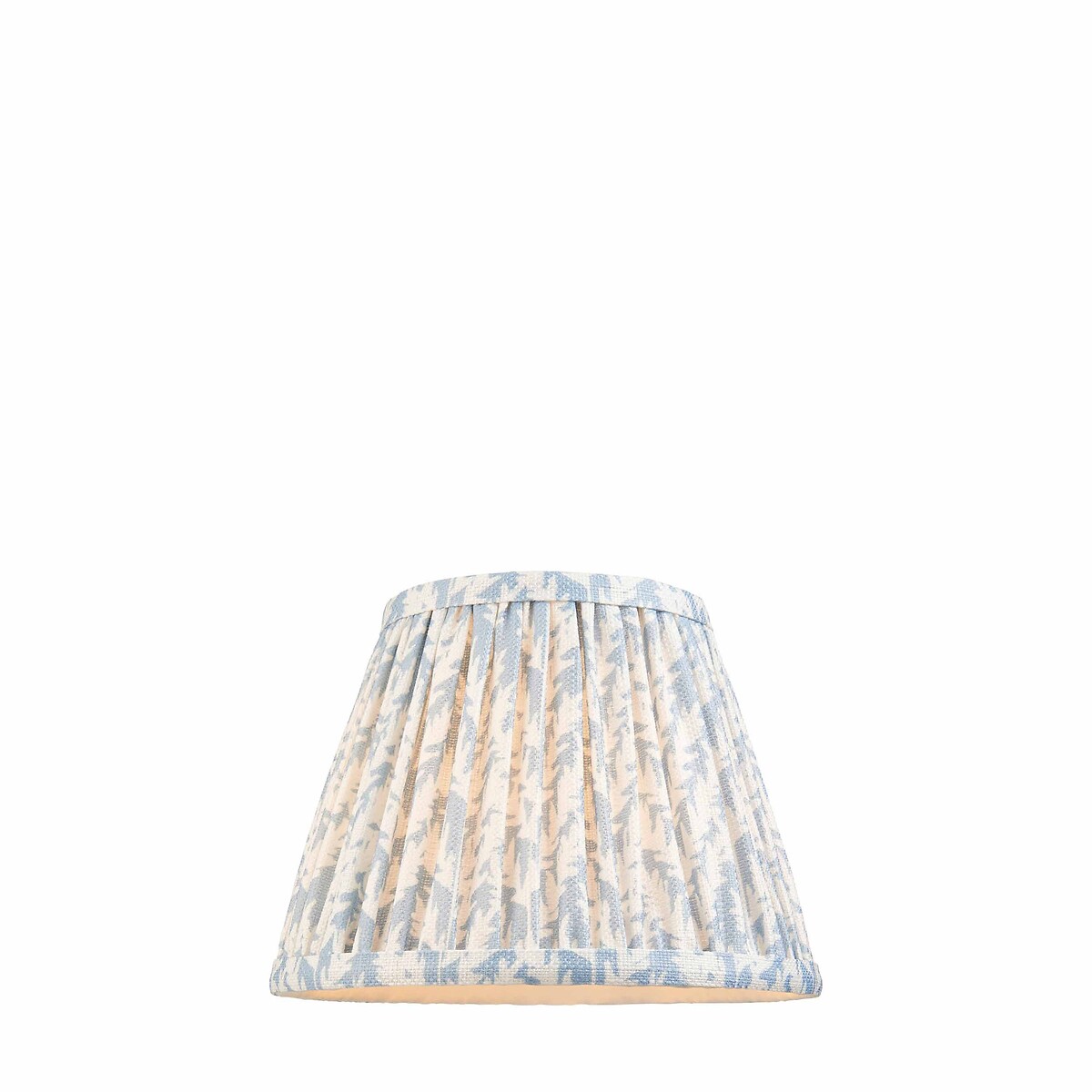 20cm Leaf Patterned Light Shade in Pleated Fabric blue, ÉDITÉ