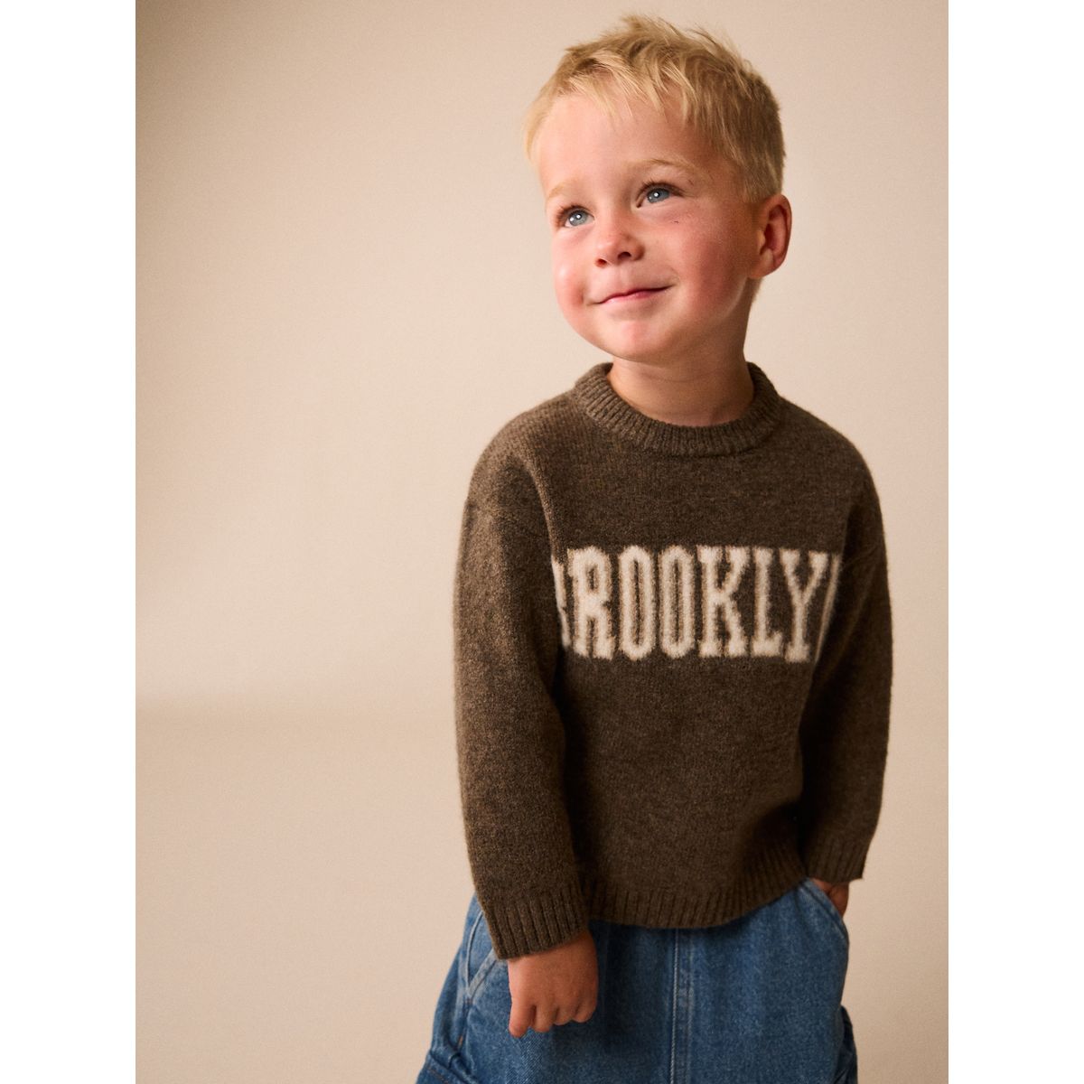 Pull ras du cou en maille brooklyn au chocolat, NEXT