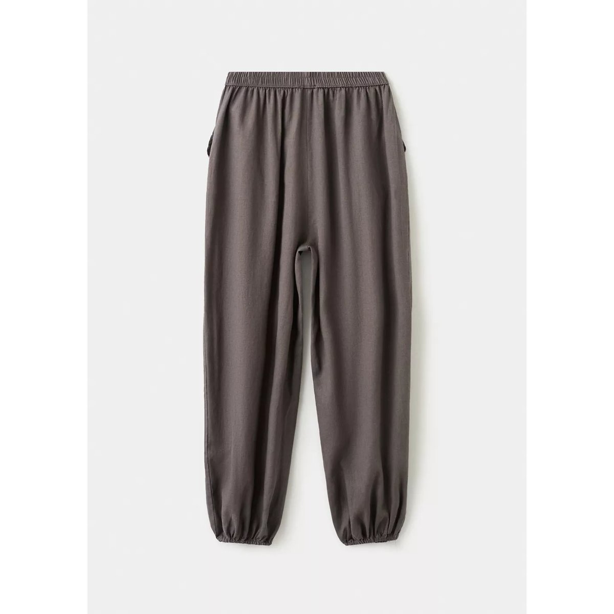 Pantalon mélange de lin balloon chocolat, MANGO KIDS