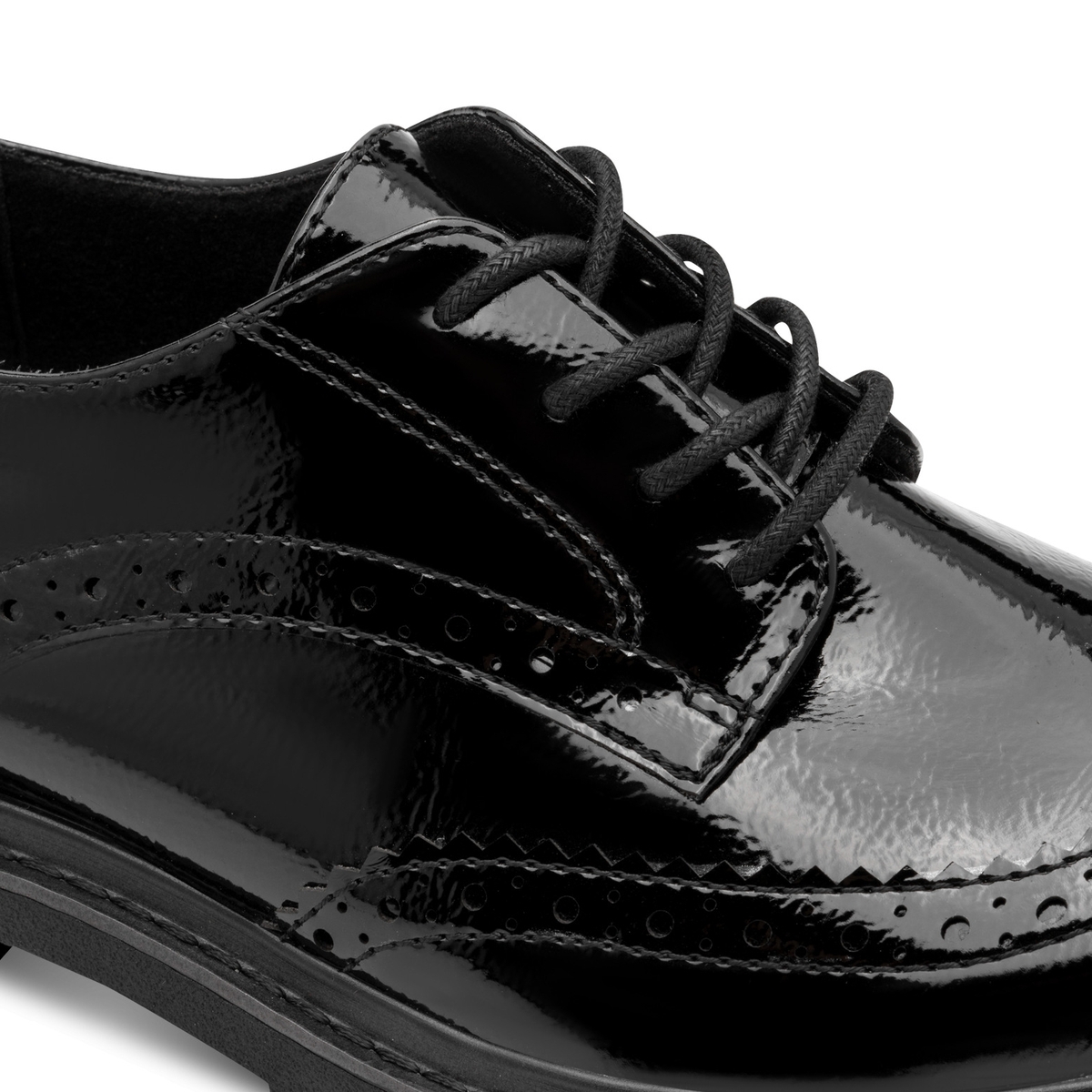 Derbie comfort weite noir laque, TAMARIS