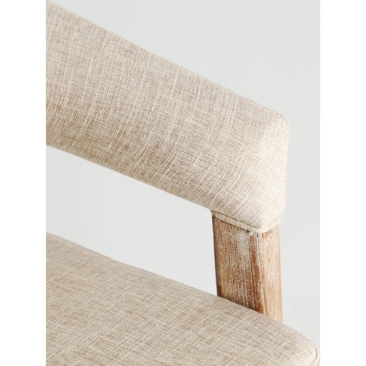 Chaise en bois et lin collection VACIO beige et bois clair, RECOLLECTION