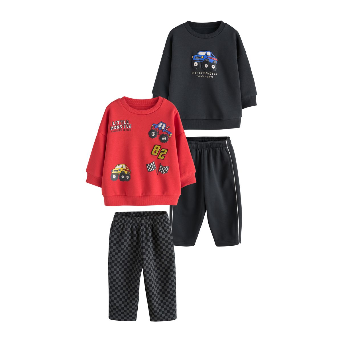Haut ras du cou et pantalon de jogging, 4 pcs rouge, NEXT