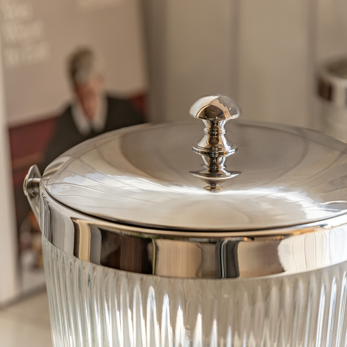 Glass Ice Bucket silver-coloured, ÉDITÉ