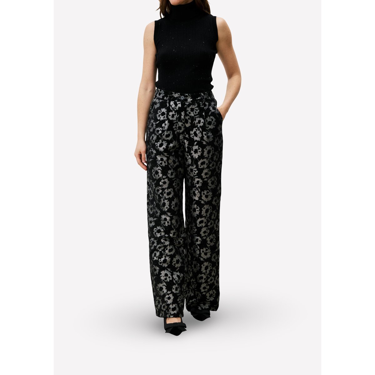 Pantalon en coton RUSSO noir, FRNCH