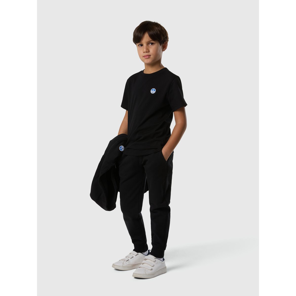 Pantalon de survêtement avec écusson de logo noir, NORTH SAILS