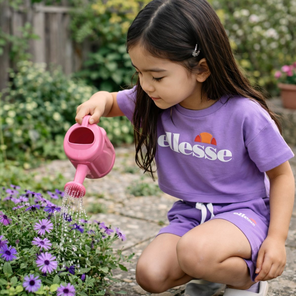 Lot de 2 t-shirts manches courtes et short GROOVY violet clair, ELLESSE