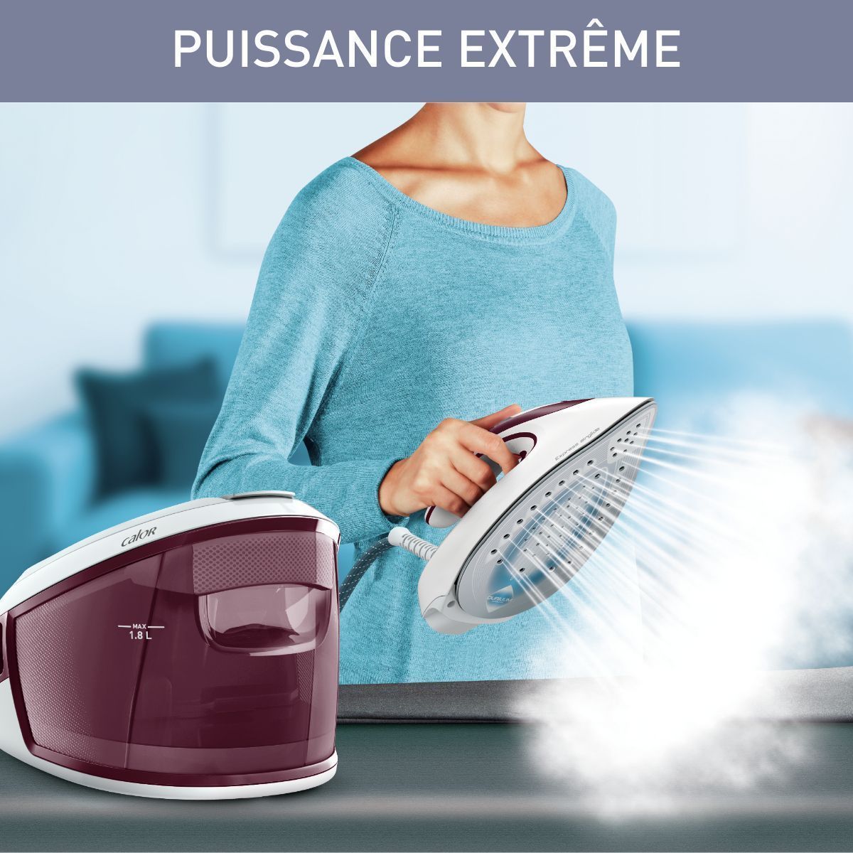 Centrale vapeur SV8026C0 Express Airglide rouge, CALOR