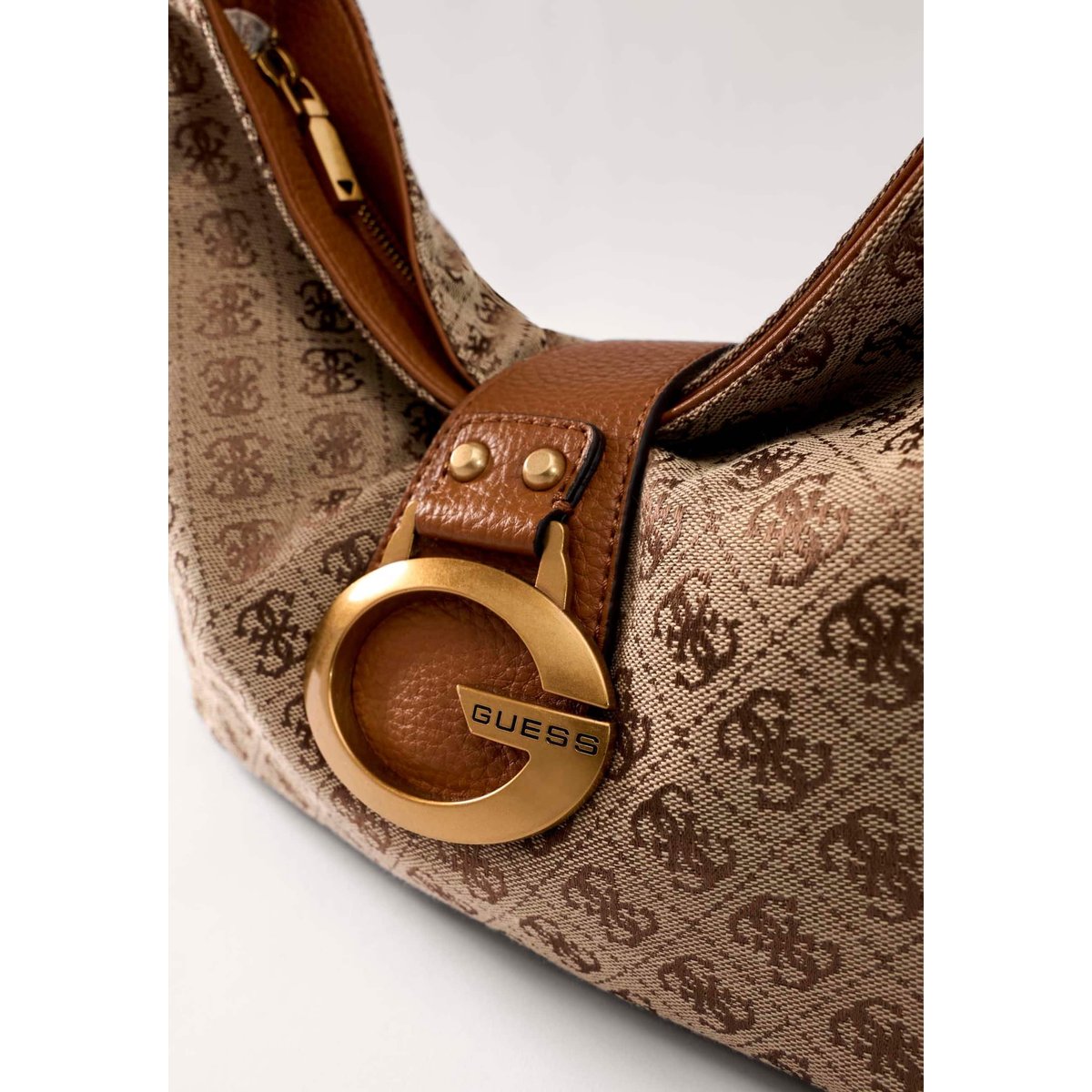 Sac À Épaule Camden beige multi, GUESS