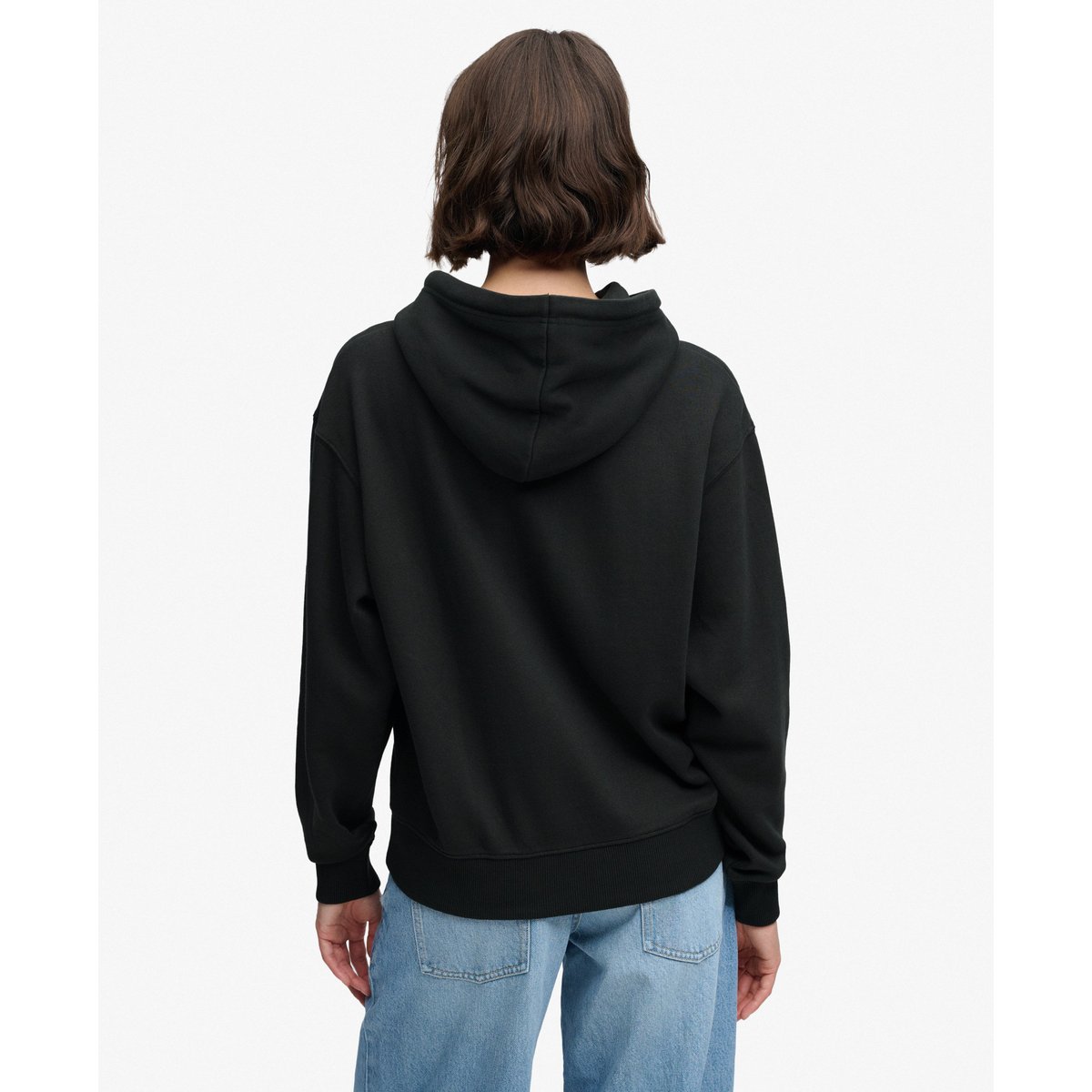 Sweat à capuche Regal Crest Coupe Décontractée noir délavé, SUPERDRY