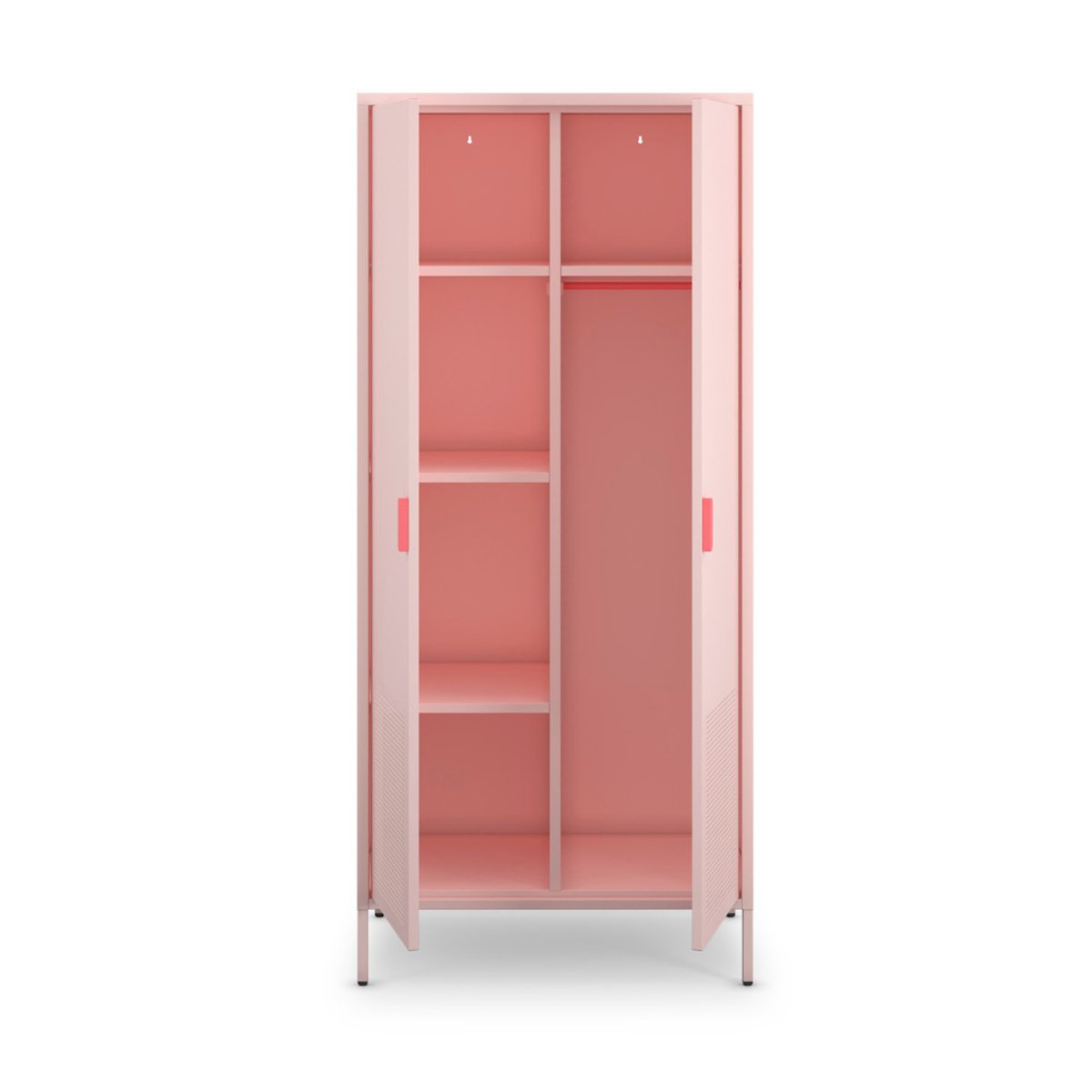 Armoire 2 portes en métal H180cm- ADEL rose blush, DRAWER