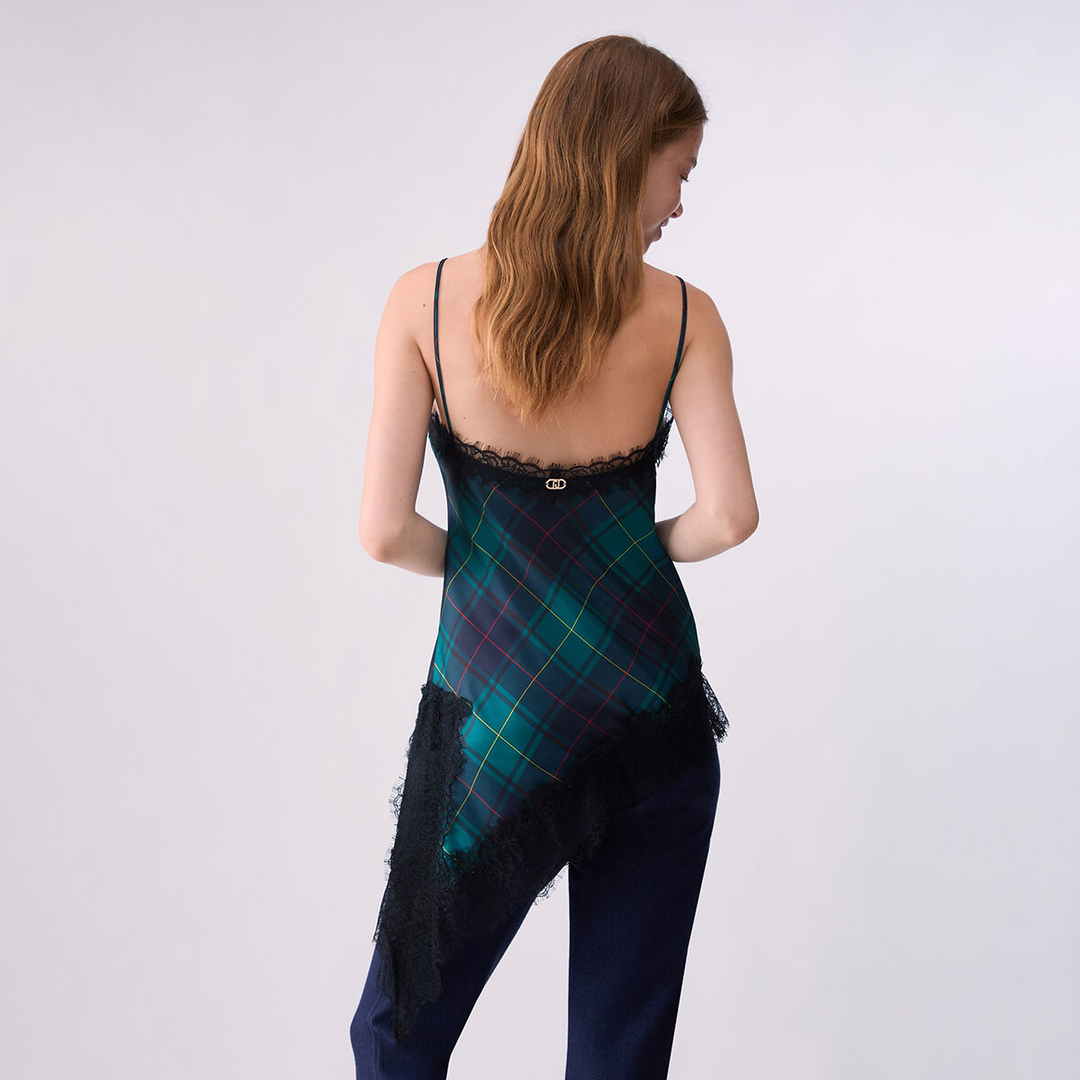 Top avec Détail en Dentelle vert, LIU JO