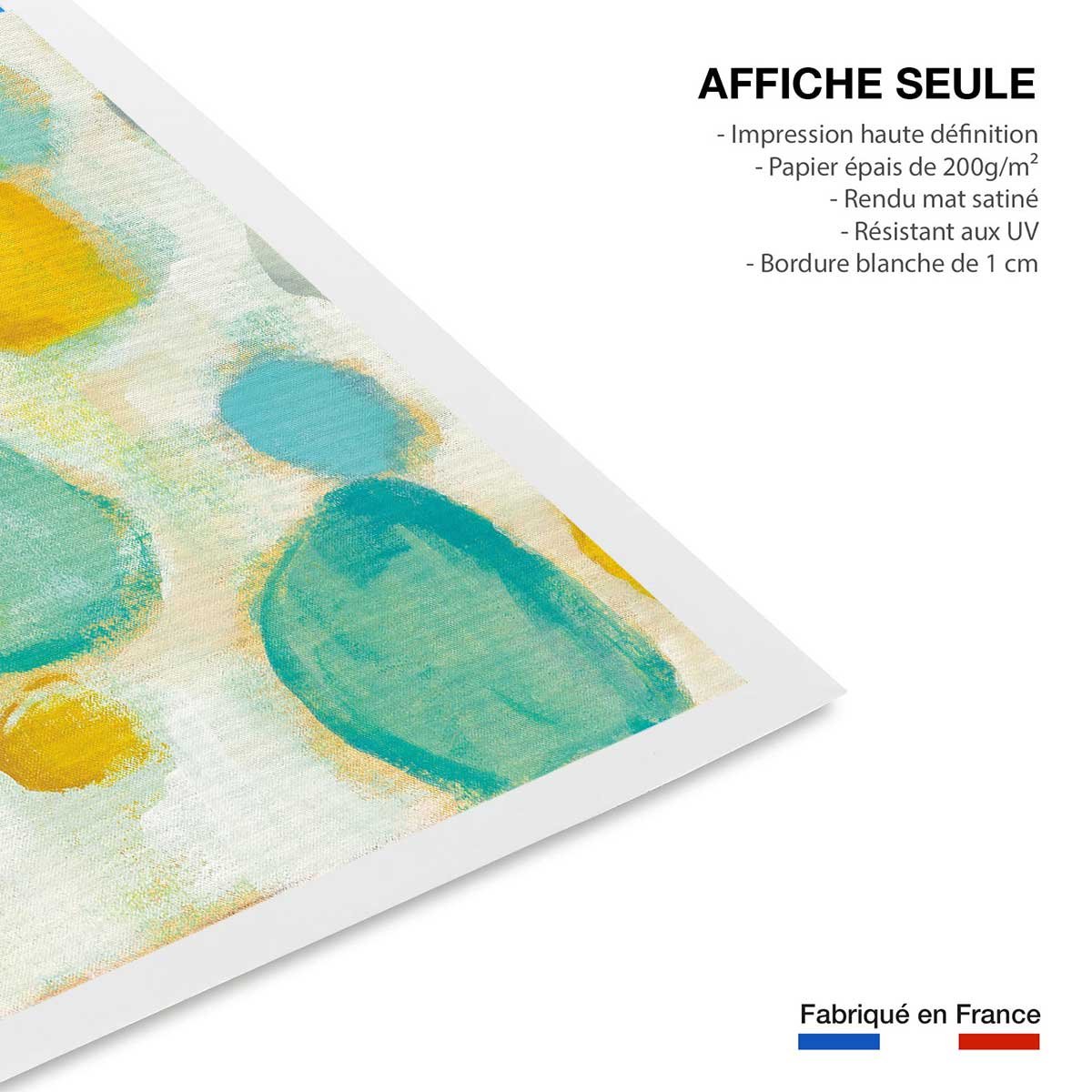 Poster watercolor circle affiche seule, HEXOA