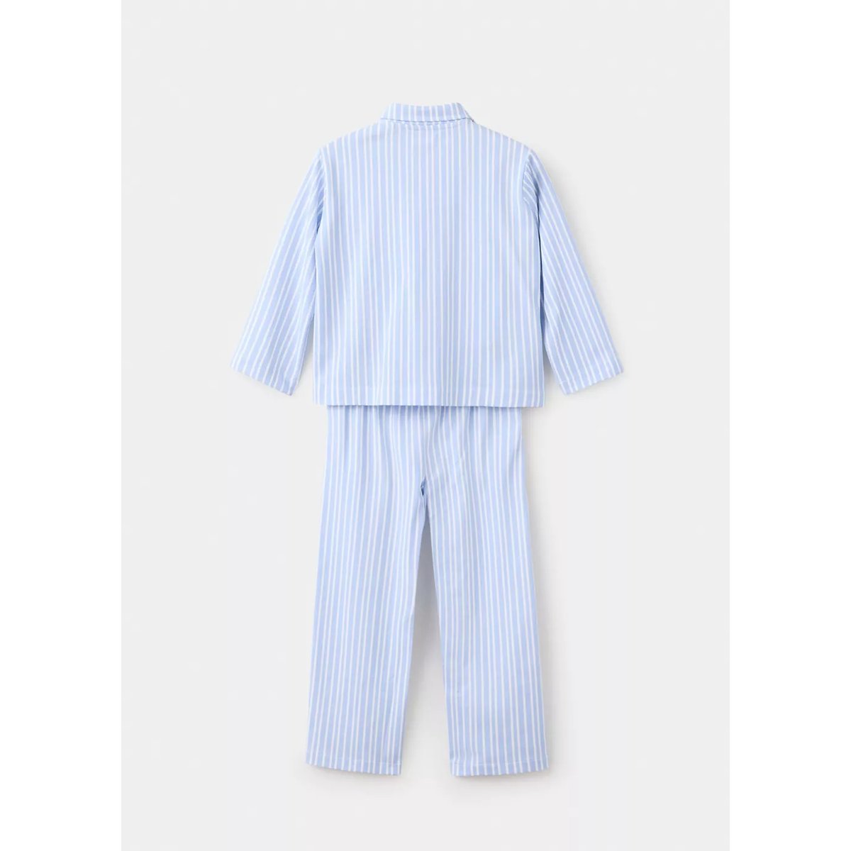 Pyjama complet en coton à rayures bleu ciel, MANGO BABY