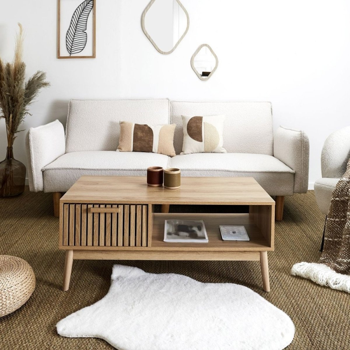 Table basse Klaus beige, DECORATIE