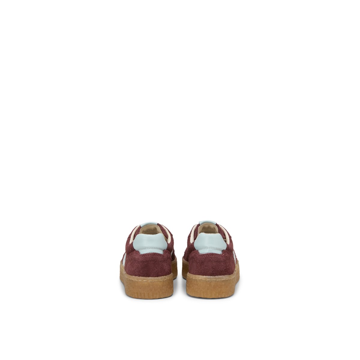 Baskets en cuir velours doux rouge, MARC O'POLO