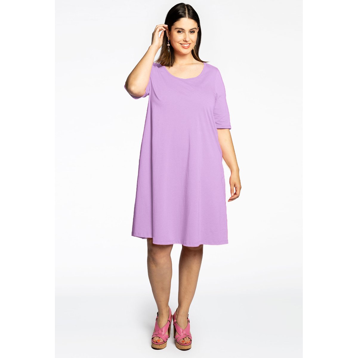 Robe manches courtes violet clair, YOEK