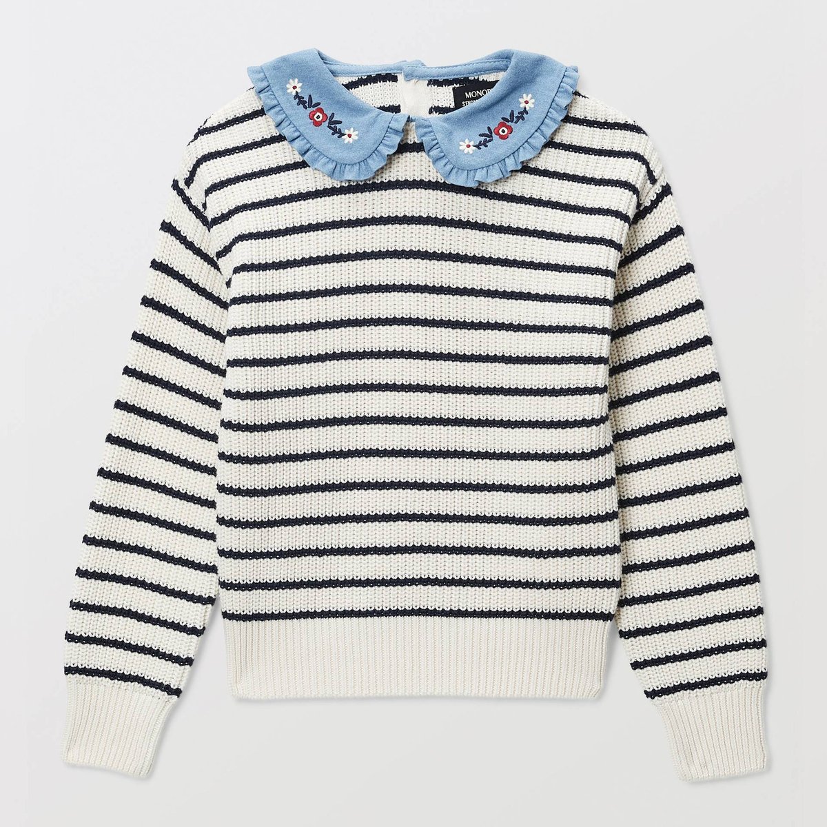 SWEART COL DENIM naturel, MONOPRIX