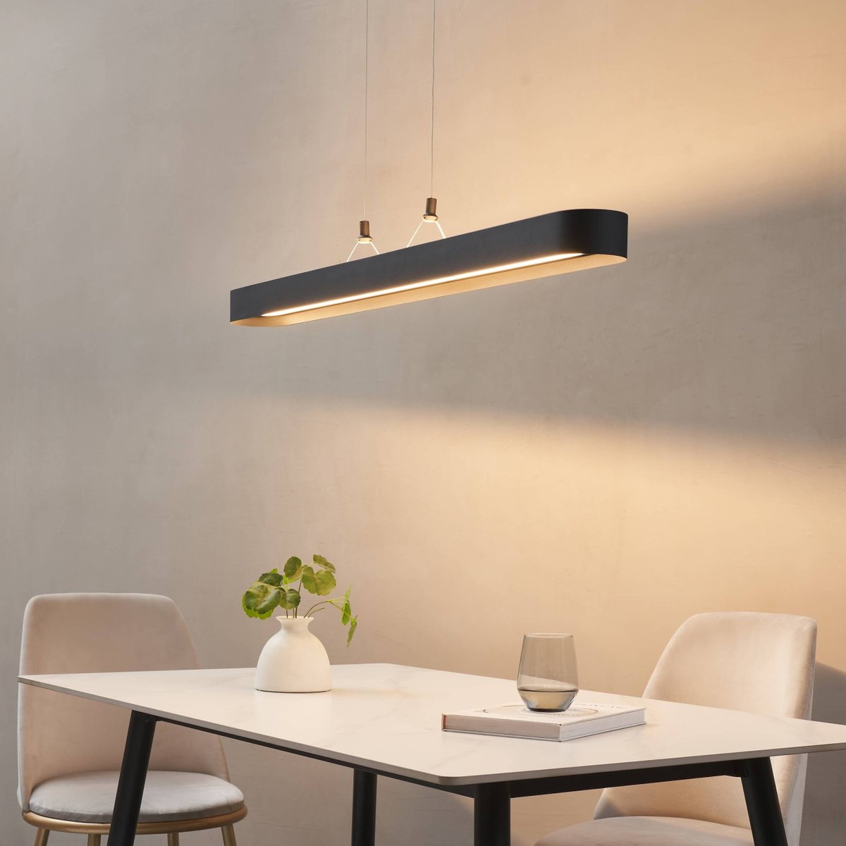 Suspension linéaire LED moderne - OSWIN noir, KOSILUM