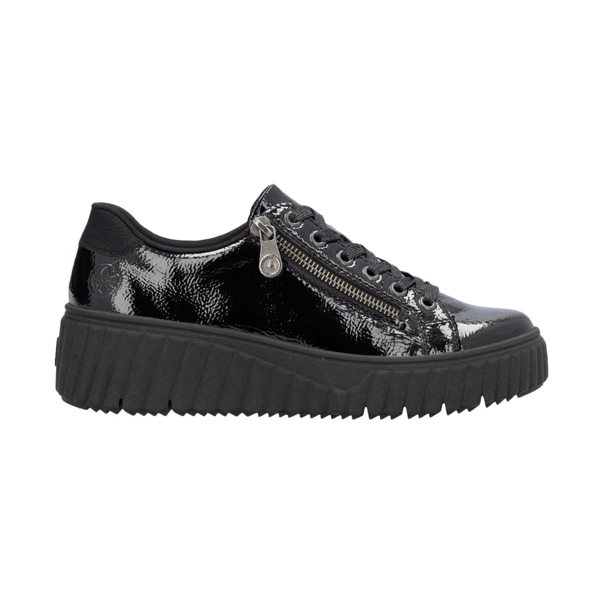 Basket Basse Cuir Lagro noir, RIEKER