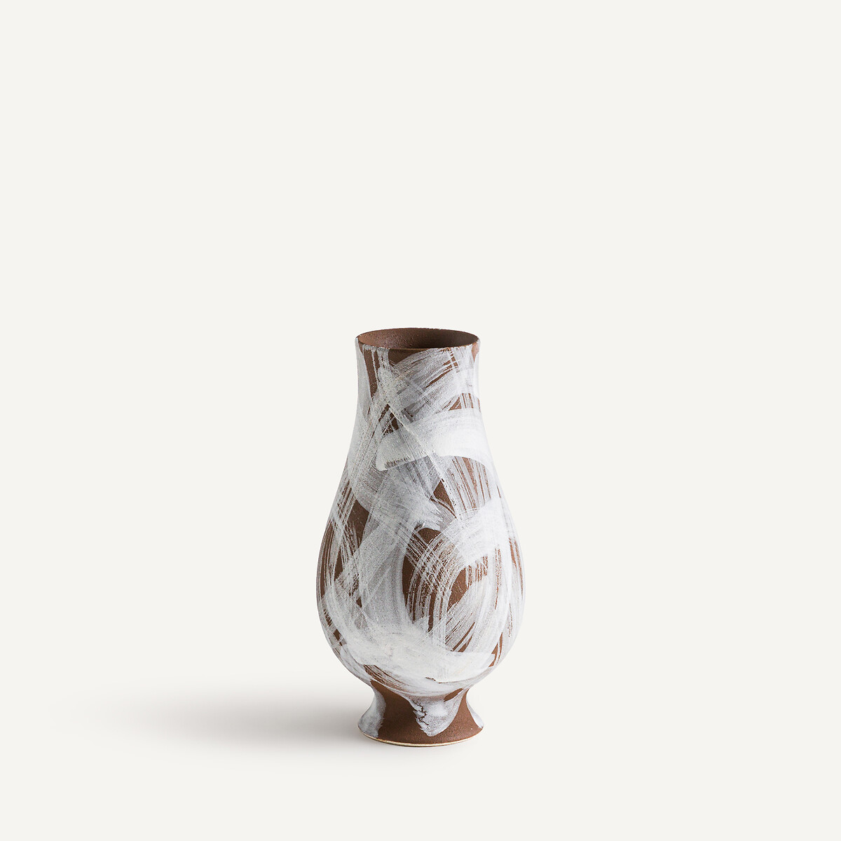 Vase en céramique mate, H23,5 cm, Skall marron, AM.PM