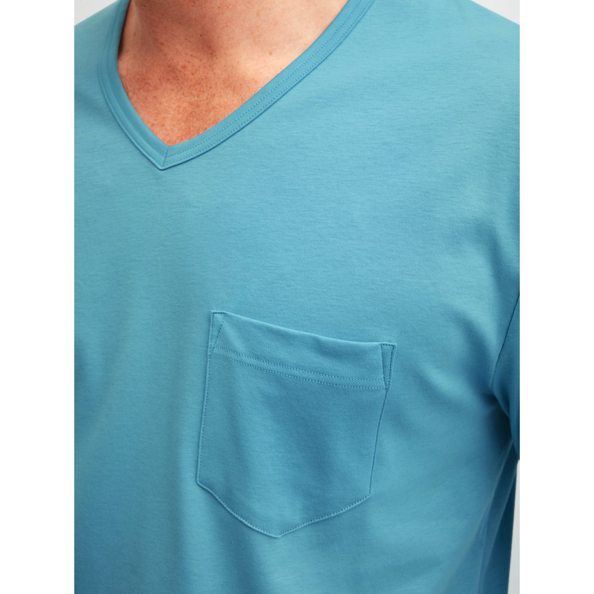 Pyjama manches longues Coton RELAX STREAMLINE retro blue, CALIDA