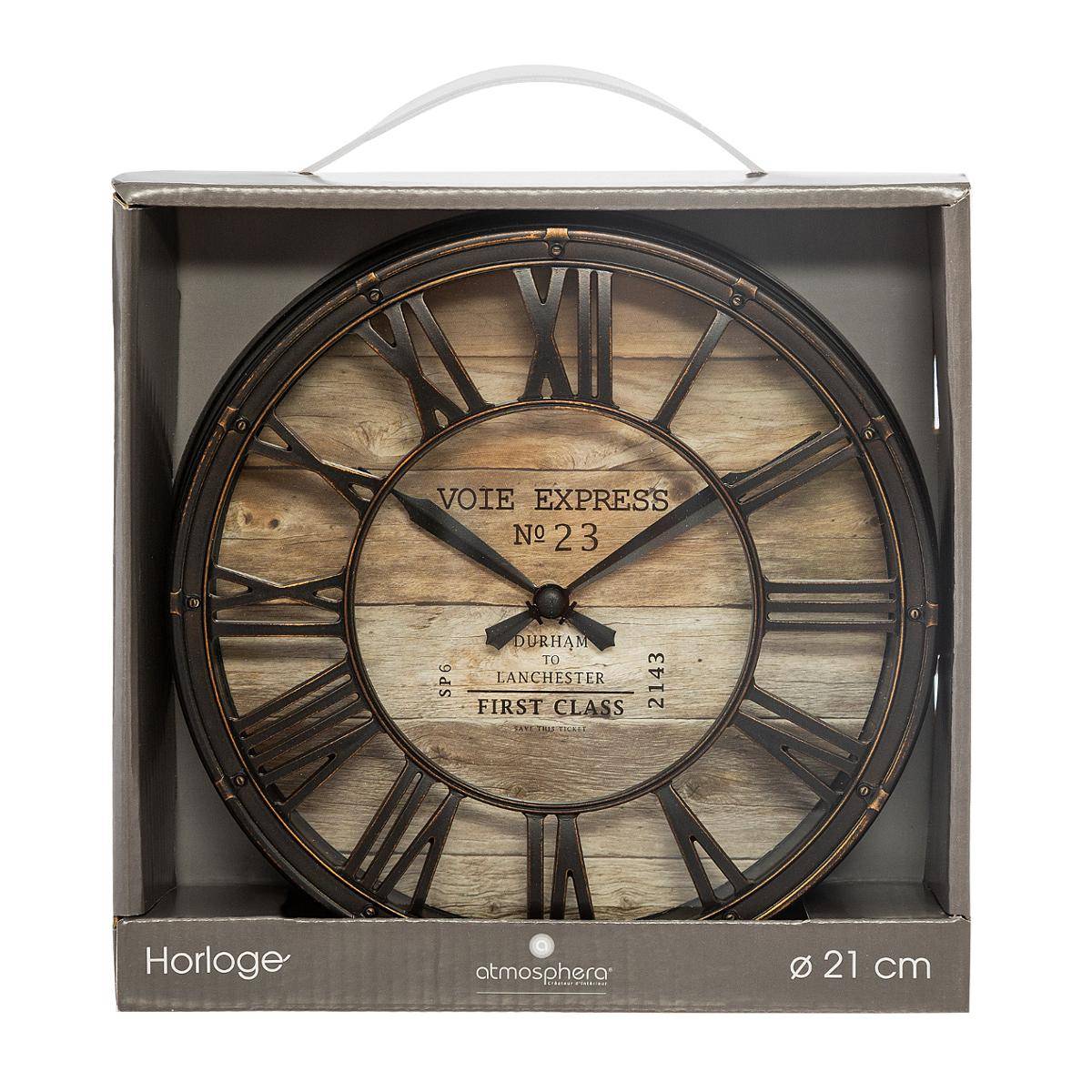 Horloge à poser VINTAGE marron, ATMOSPHERA