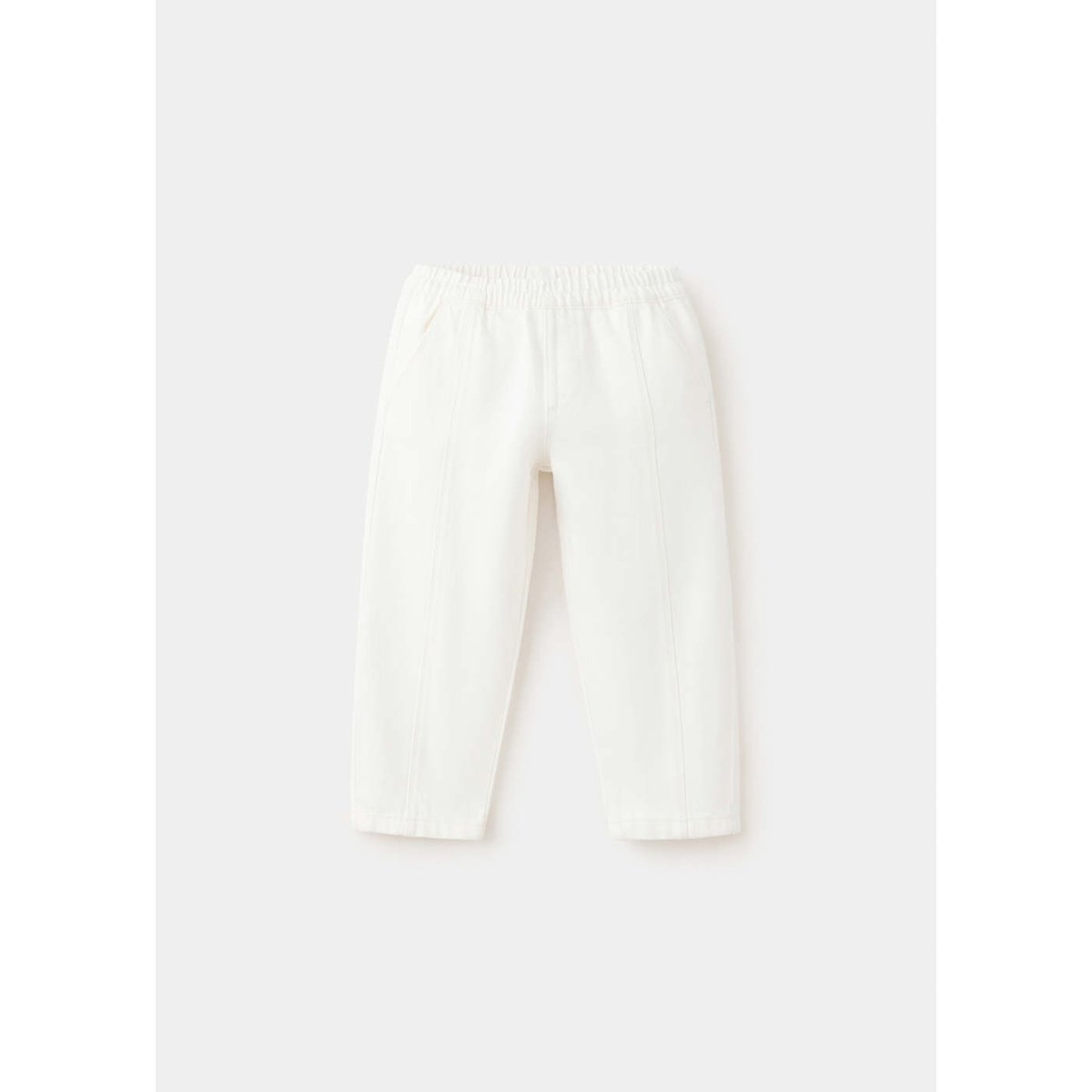 Pantalon droit coton blanc cassé, MANGO BABY