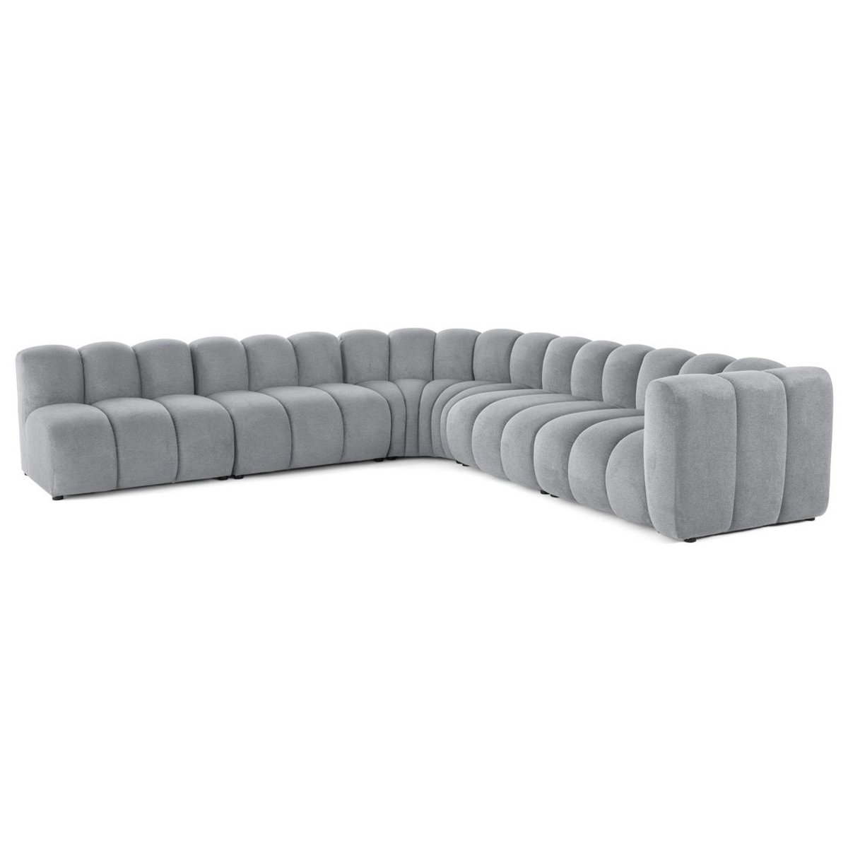 Canapé d'Angle gauche 5 places - DEBBIE gris, BEST MOBILIER