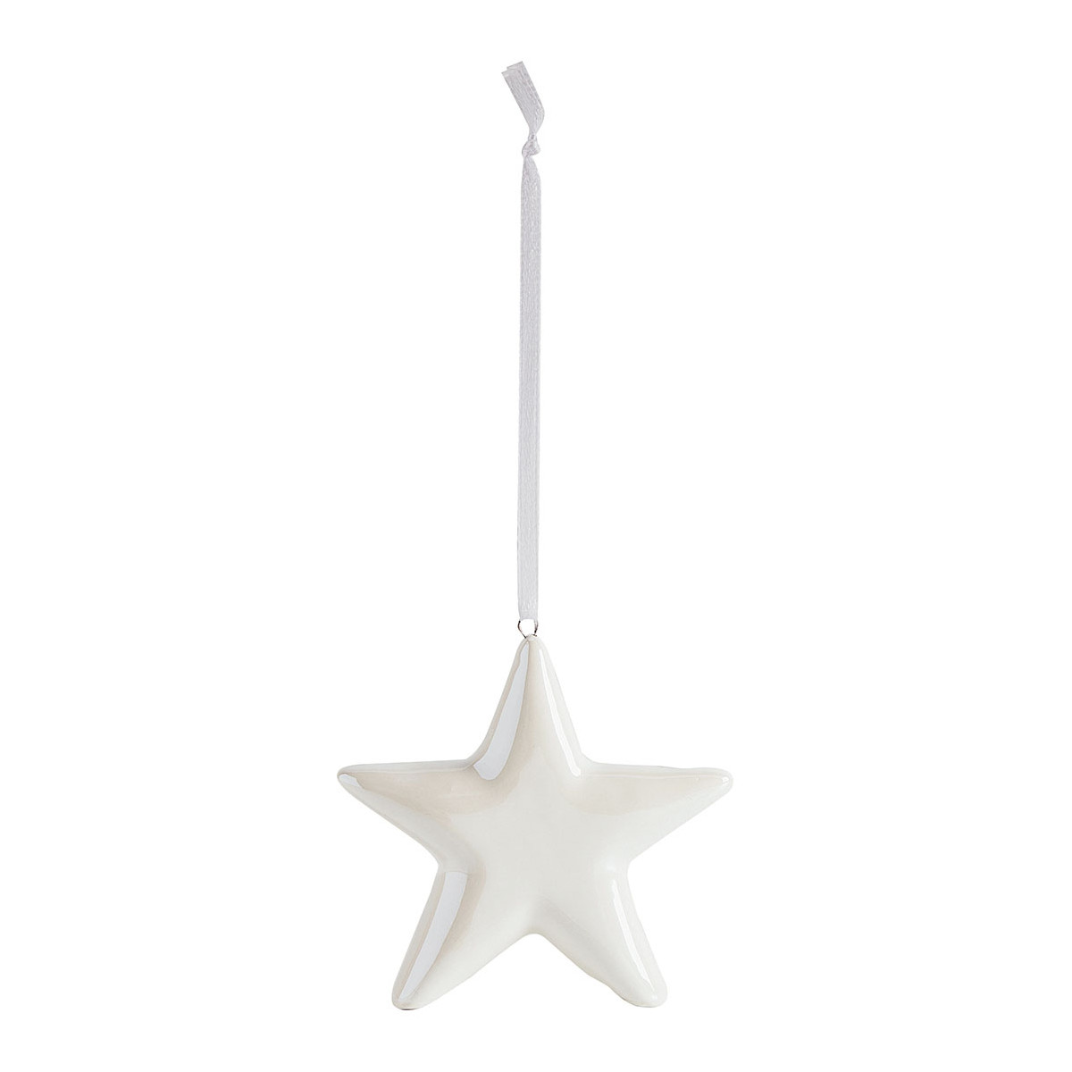 Set de 3 décorations de Noël en céramique blanc, MATHILDE M