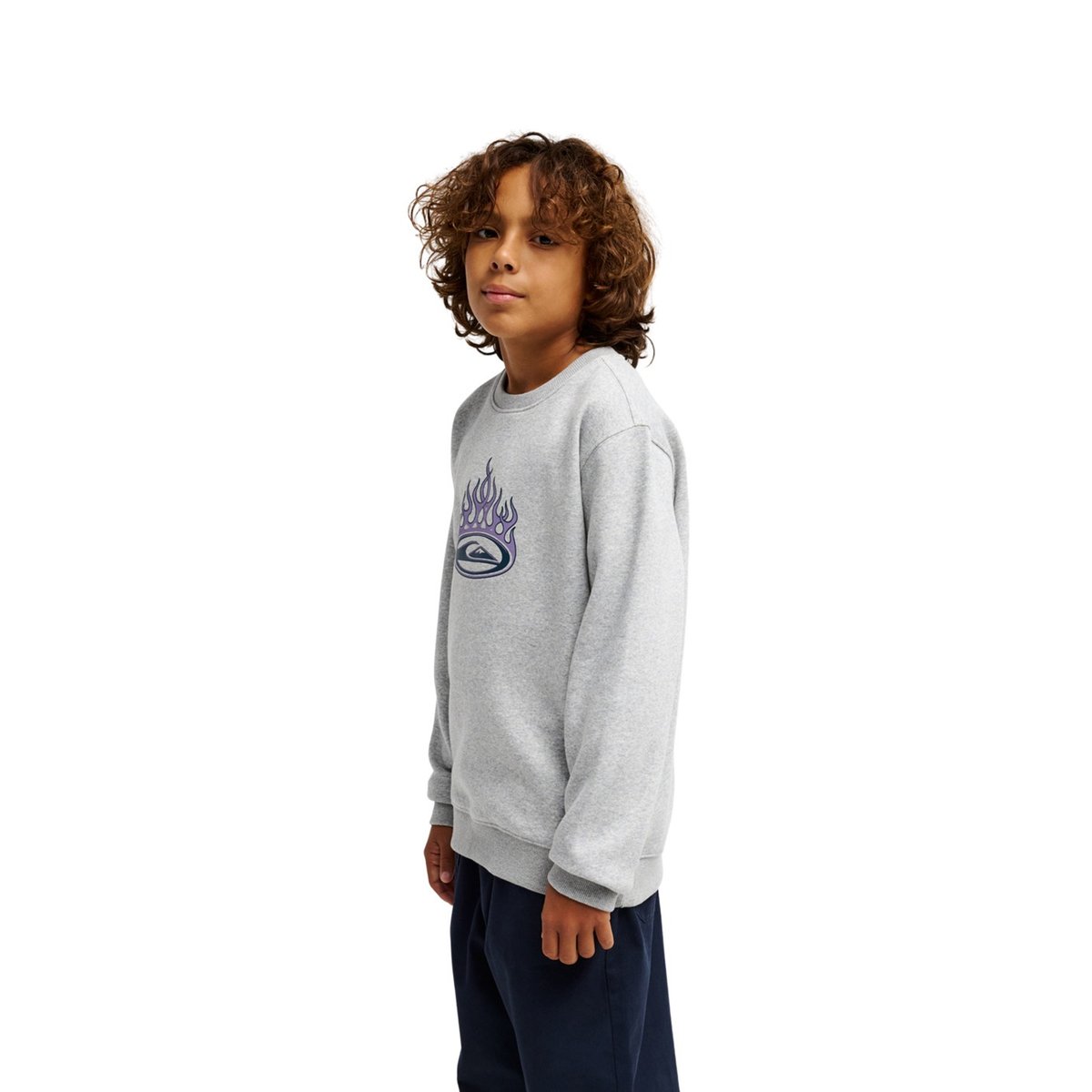 Sweat GRAPHIC gris light grey heather, QUIKSILVER