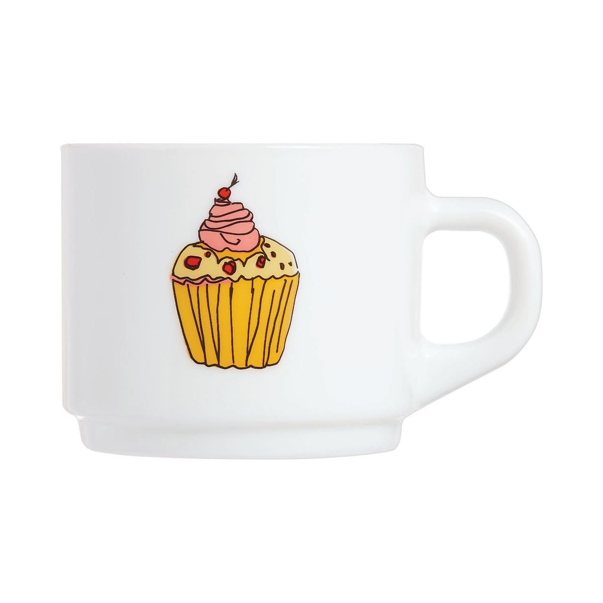 Tasse 22 cl décorée -POP GOURMANDISE blanc, LUMINARC