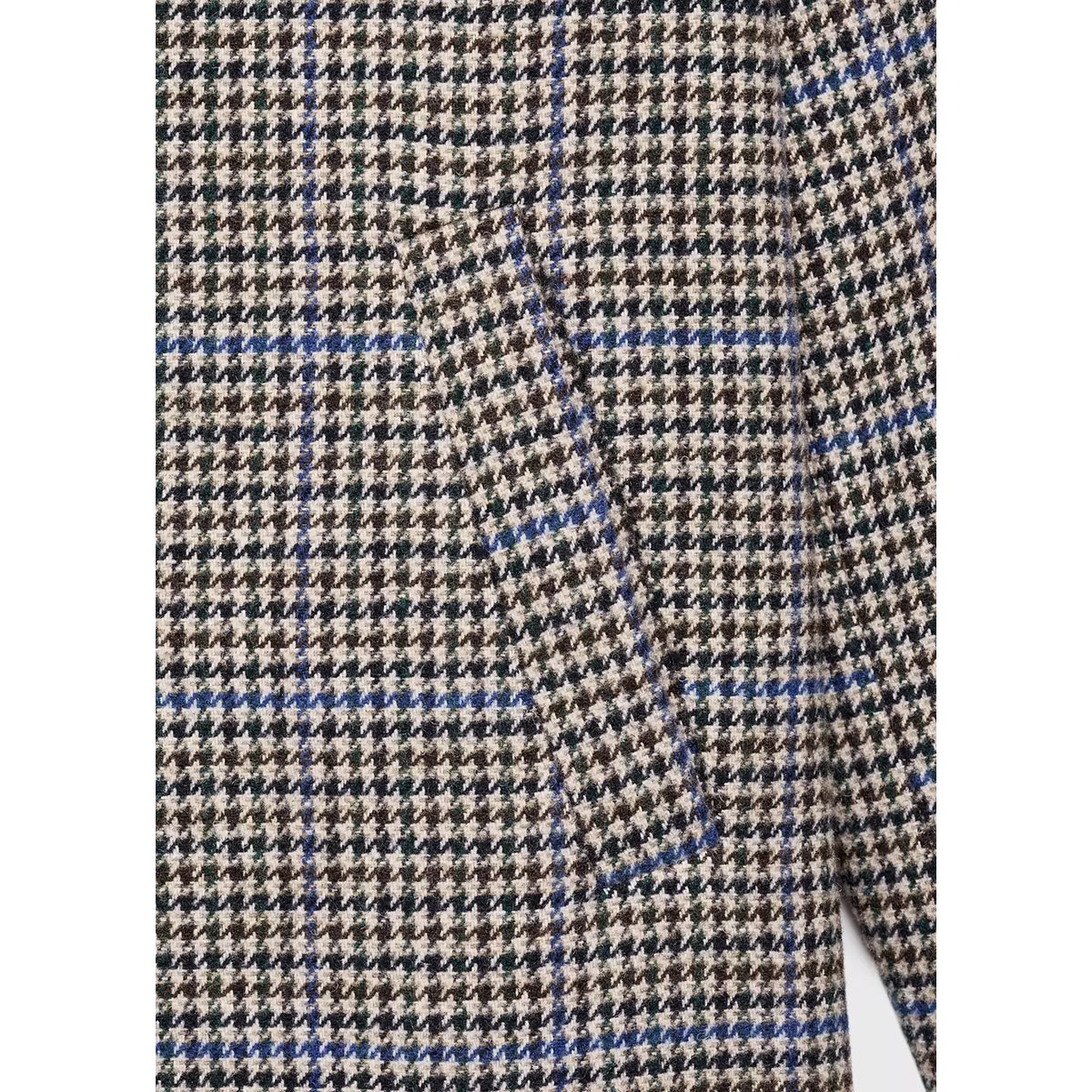 Manteau laine pied-de-poule beige, MANGO TEEN