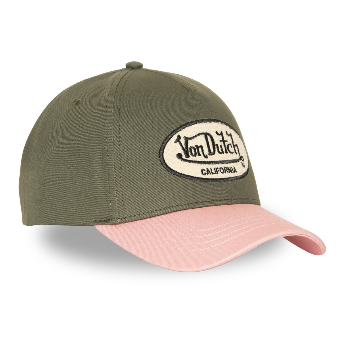 Casquette Baseball Terry kaki clair/rose/beige/noir, VON DUTCH