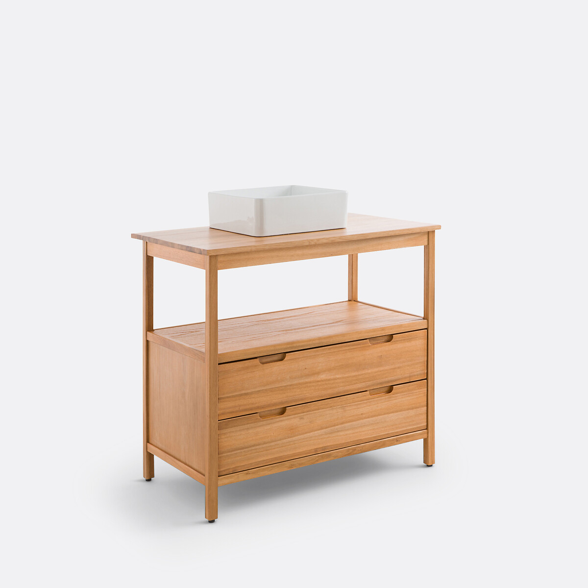 Meuble sous vasque en acacia L90 cm, Cheira acacia, LA REDOUTE INTERIEURS