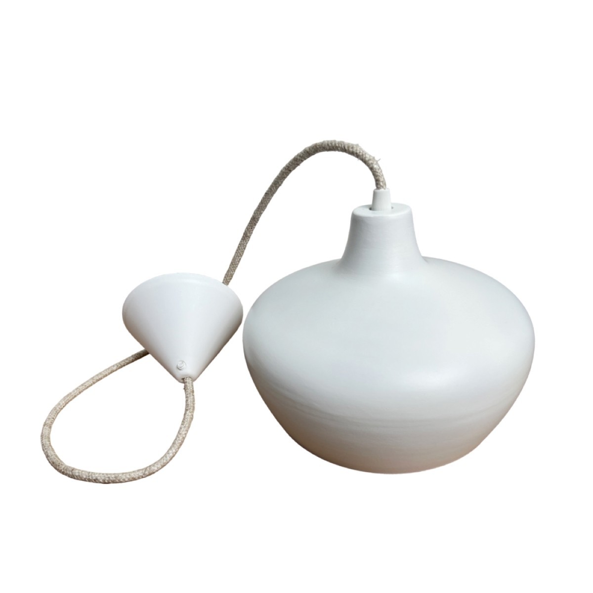 Suspension en terre cuite, EDEL blanc, GERARD LAMY
