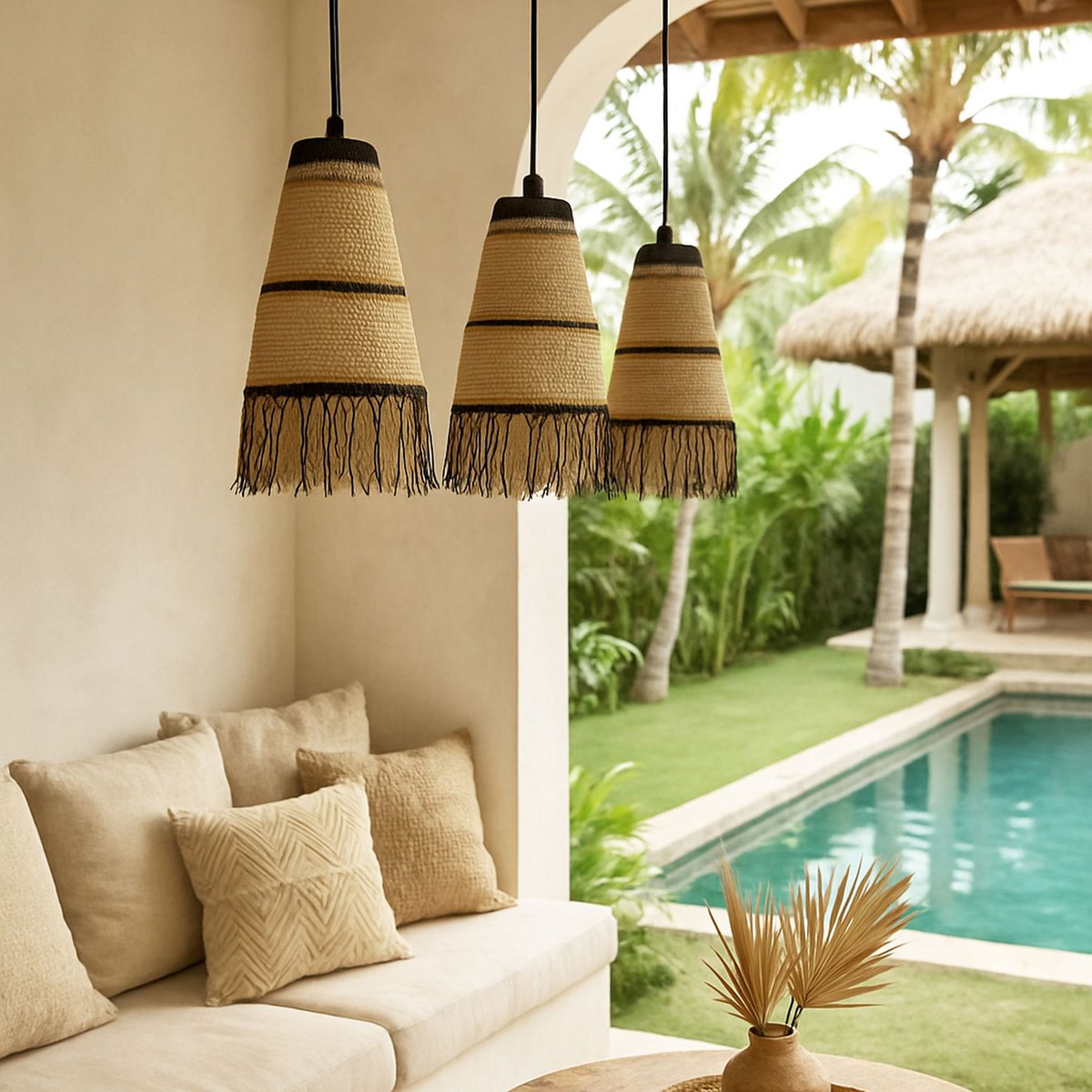 Suspension en jonc de mer, TOBAGO naturel, NOW'S HOME