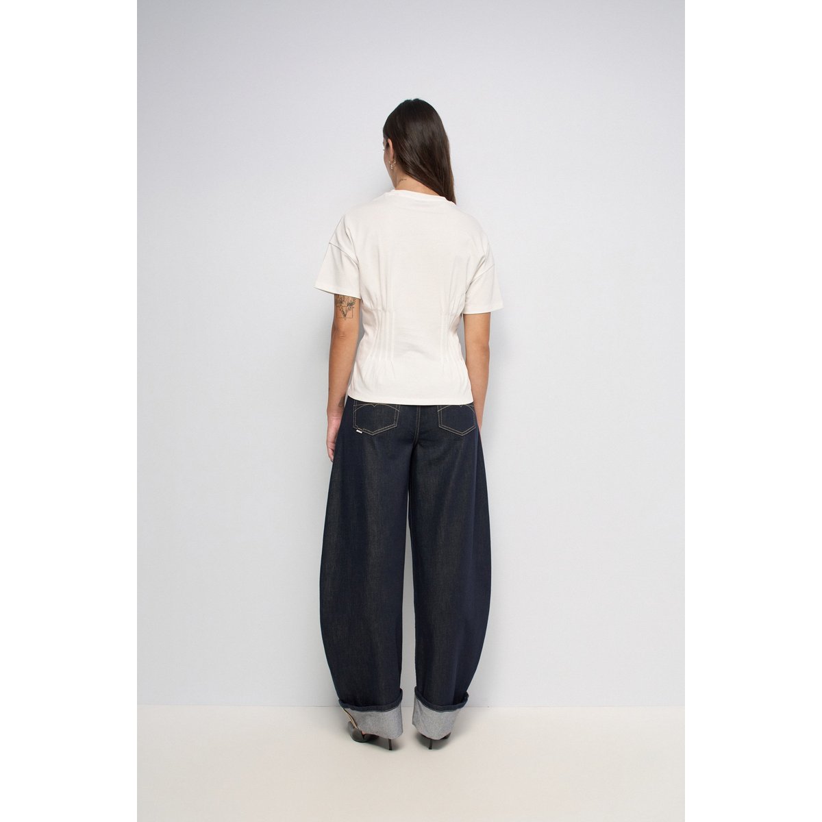T-SHIRT À PLIS blanc, SALSA JEANS