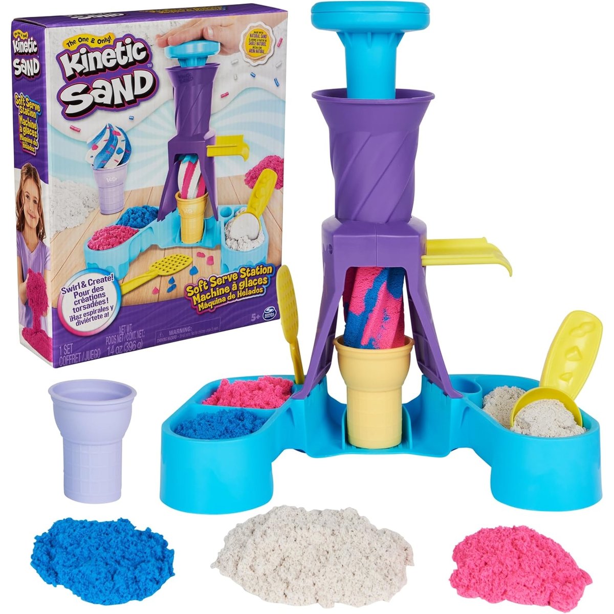 Kinetic Sand Sable Magique Machine À Glaces multicolore, SPIN MASTER