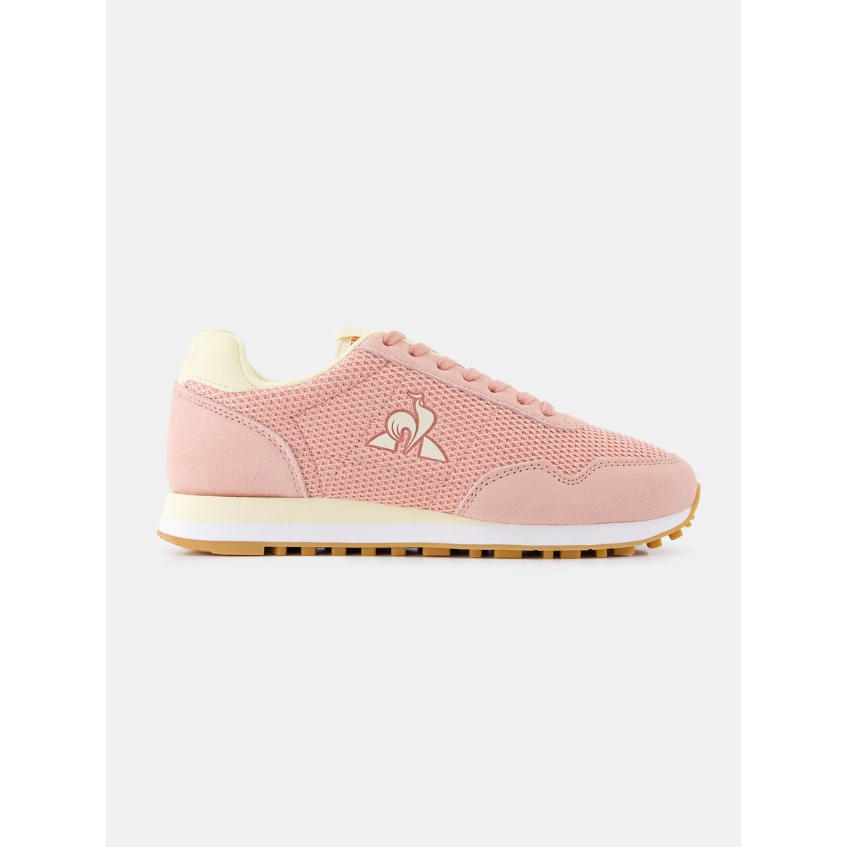 Sneakers rétro-running avec détail suede Astra peach beige, LE COQ SPORTIF